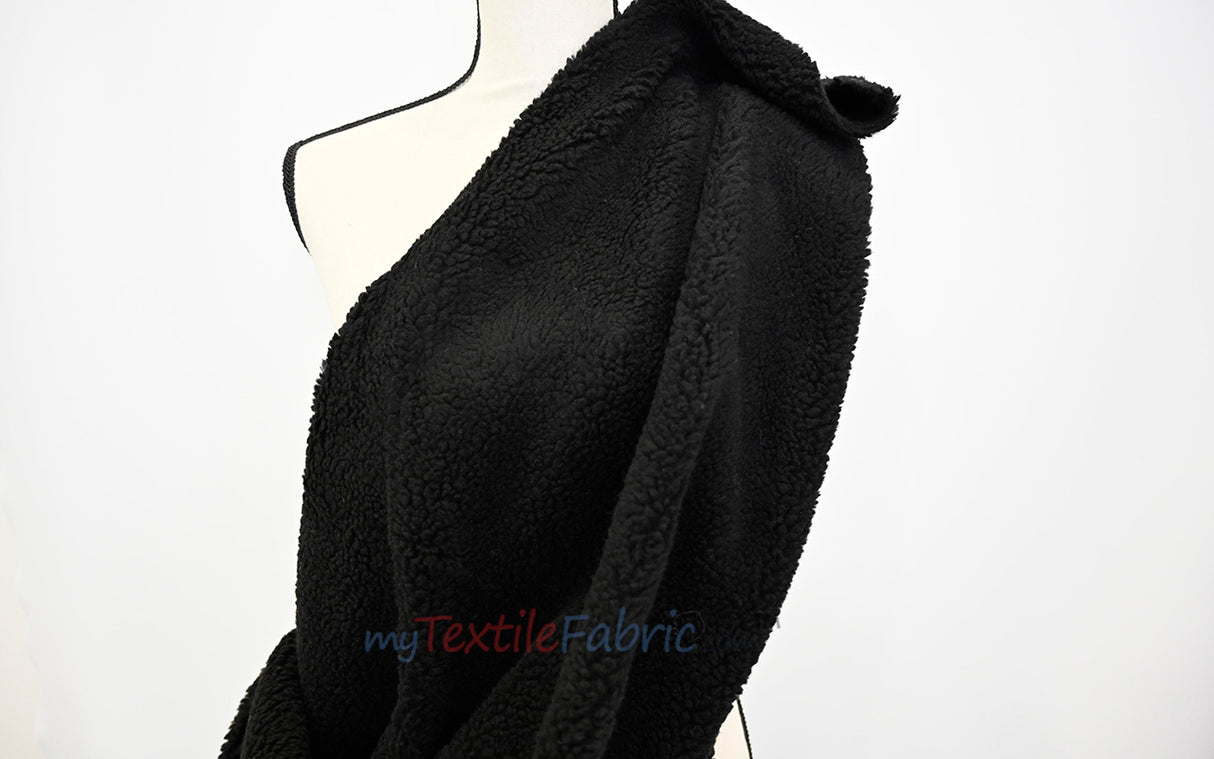 Sherpa Fleece Fabric | Soft Plush Faux Shearling | Cozy Insulating Fabric by the Yard