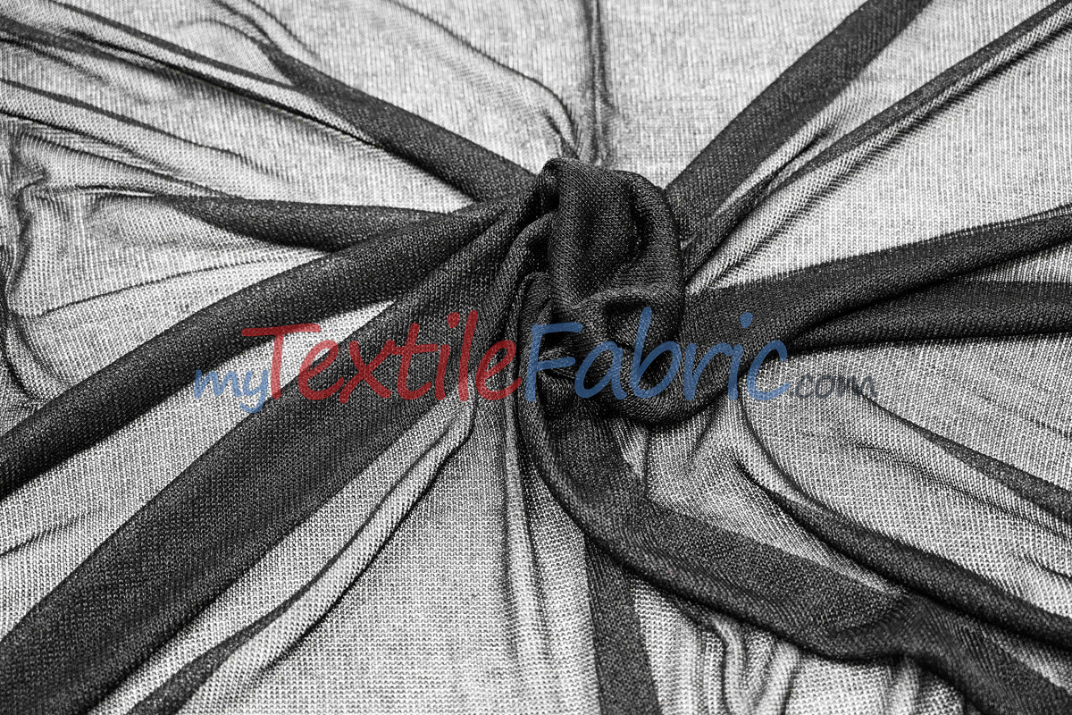 Sparkly Mesh – Metallic Stretch Knit Fabric by the Continuous Yard
