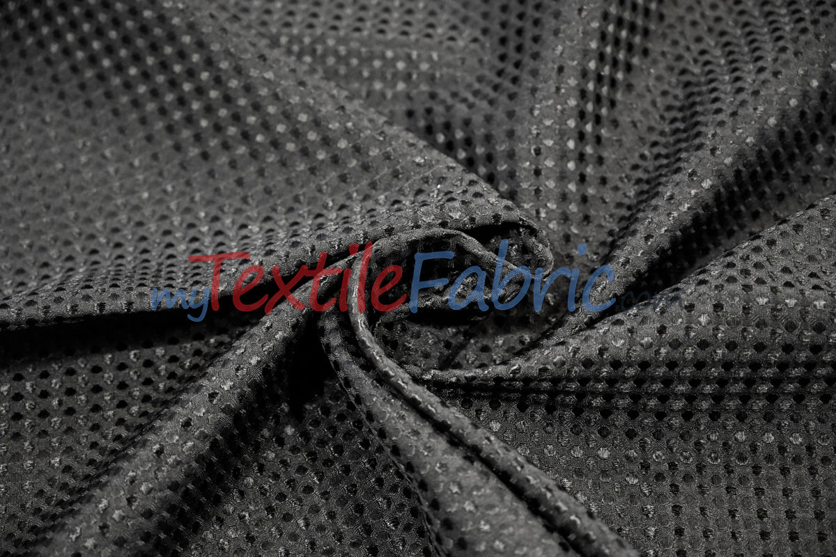 Waffle Brocade | Textured Fabric | 100% Polyester | 60" Wide | Apparel & Home Decor