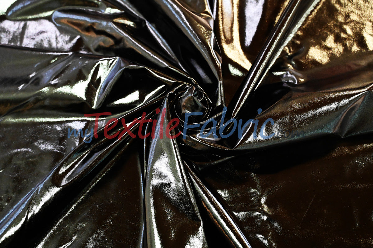 Metallic Foil Spandex Lame | Stretch Metallic Lame | Spandex Lame Fabric | All Over Foil on Stretch Knit | 60" Wide |