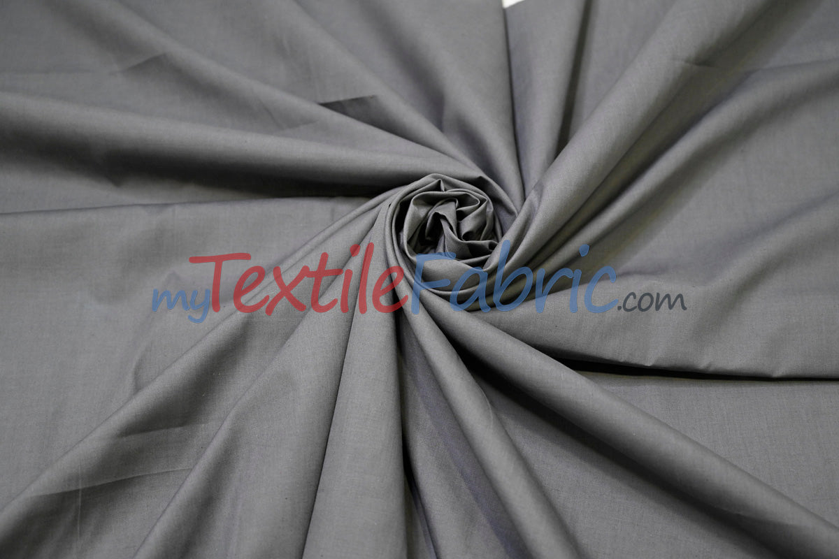 Polyester Cotton Broadcloth Fabric | 60" Wide | Solid Colors | Continuous Yards and by Bolt