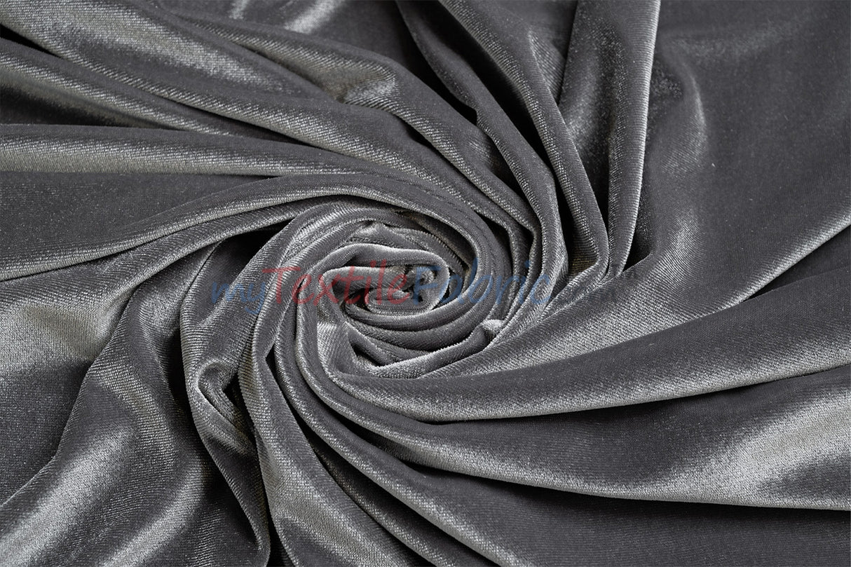 Soft and Plush Stretch Velvet Fabric | Stretch Velvet Spandex | 58" Wide | Spandex Velour for Apparel, Costume, Cosplay, Drapes |