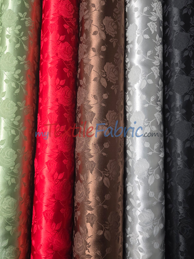 Satin Jacquard | Satin Flower Brocade | 60" Wide | Sold by the Continuous Yard |