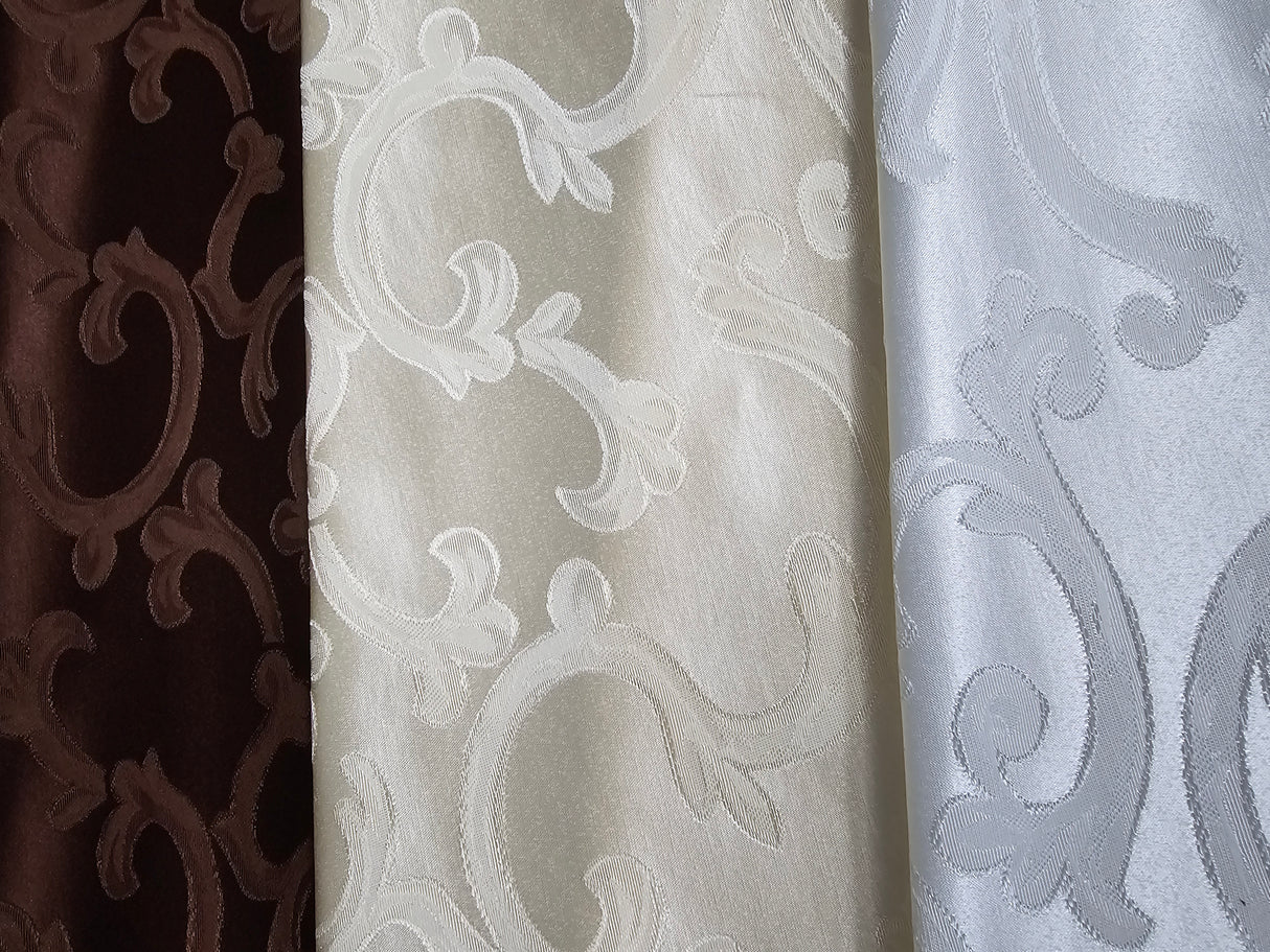 Vineyard Scarlet Jacquard | Vineyard Scarlet Brocade | 60" Wide | Drapery, Curtains, Tablecloth, Costume | Multiple Colors |