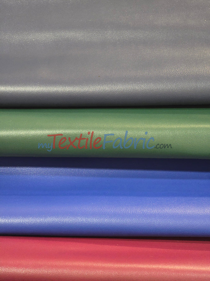 Soft and Smooth Vinyl Fabric | Apparel and Upholstery Weight Vinyl | 54" Wide | Multiple Colors | Imitation Leather |