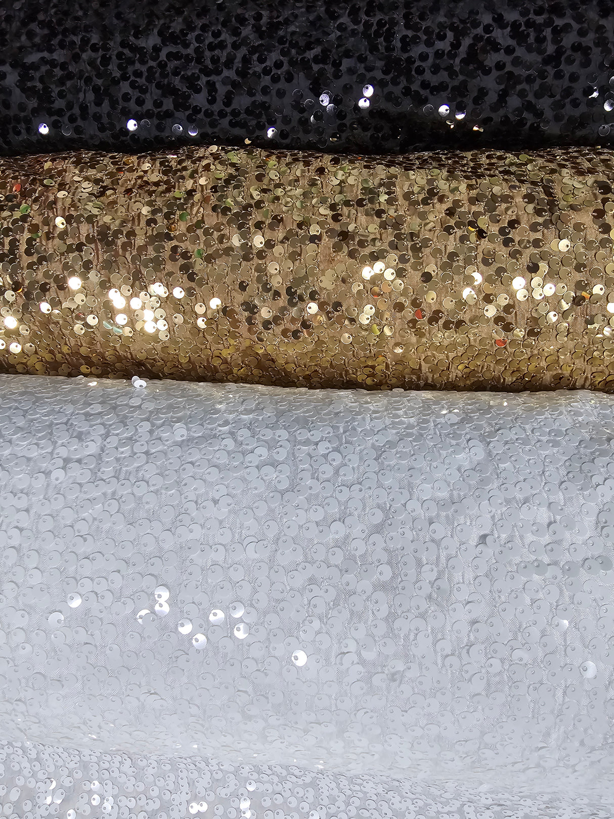 Sequins Taffeta Fabric by the Yard | Glitz Sequins Taffeta Fabric | Raindrop Sequins | 54" Wide | Tablecloths, Runners, Dresses, Apparel |
