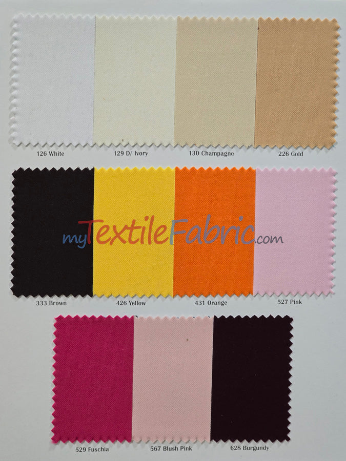 Scuba Double Knit Fabric | Basic Wrinkle Free Polyester Fabric with Mechanical Stretch | 60" Wide | Multiple Colors | Poly Knit Fabric |