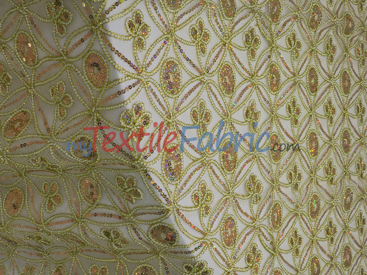 Coco Star Sheer Embroidery | Double Scallop Lace | 52" Wide |