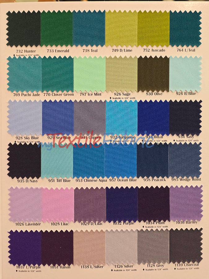 60" Wide Polyester Fabric Yards and Bolts | Visa Polyester Poplin Fabric | Basic Polyester for Tablecloths, Drapery, and Curtains