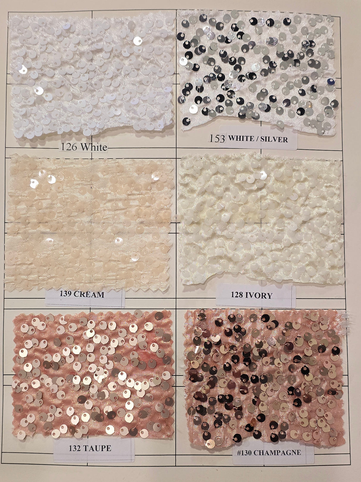 Sequins Taffeta Fabric by the Yard | Glitz Sequins Taffeta Fabric | Raindrop Sequins | 54" Wide | Tablecloths, Runners, Dresses, Apparel |