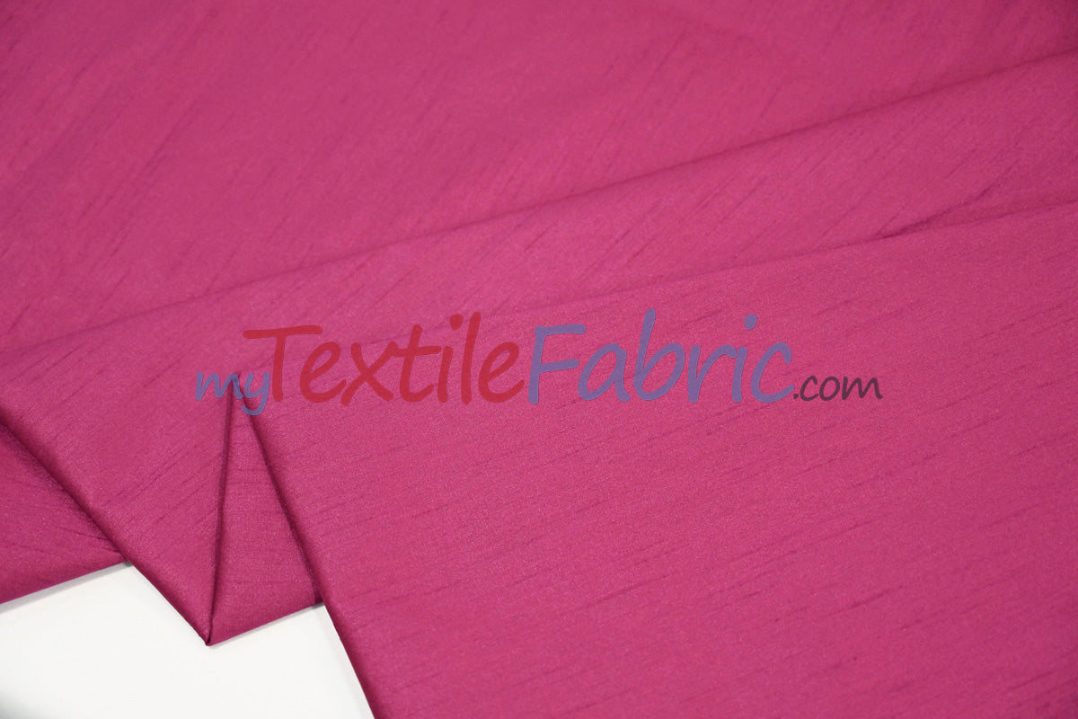 Polyester Silk Fabric | Faux Silk | Polyester Dupioni Fabric Yards & Bolts | 54" Wide | Multiple Colors