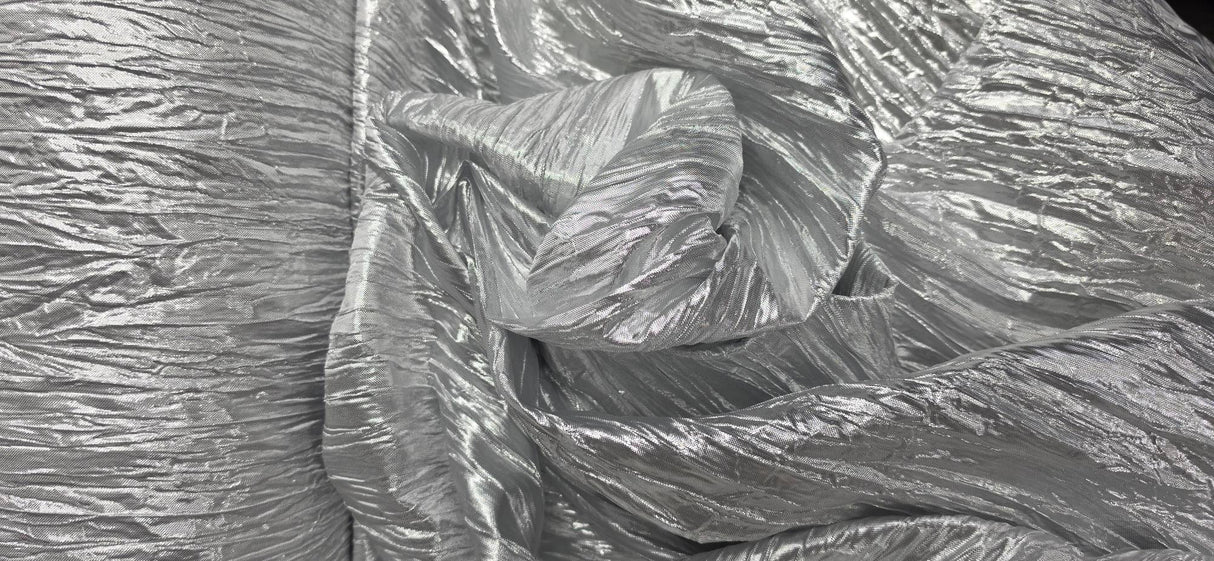 Crush Lame | Metallic Crease Crinkled Lame | 52" Wide |