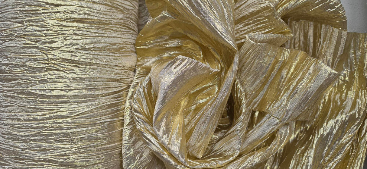 Crush Lame | Metallic Crease Crinkled Lame | 52" Wide |