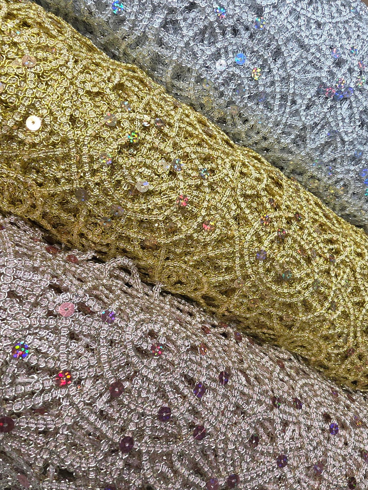 Open Weave Chain Chemical Lace Fabric by the Yard and Wholesale Bolt | 50" Wide |