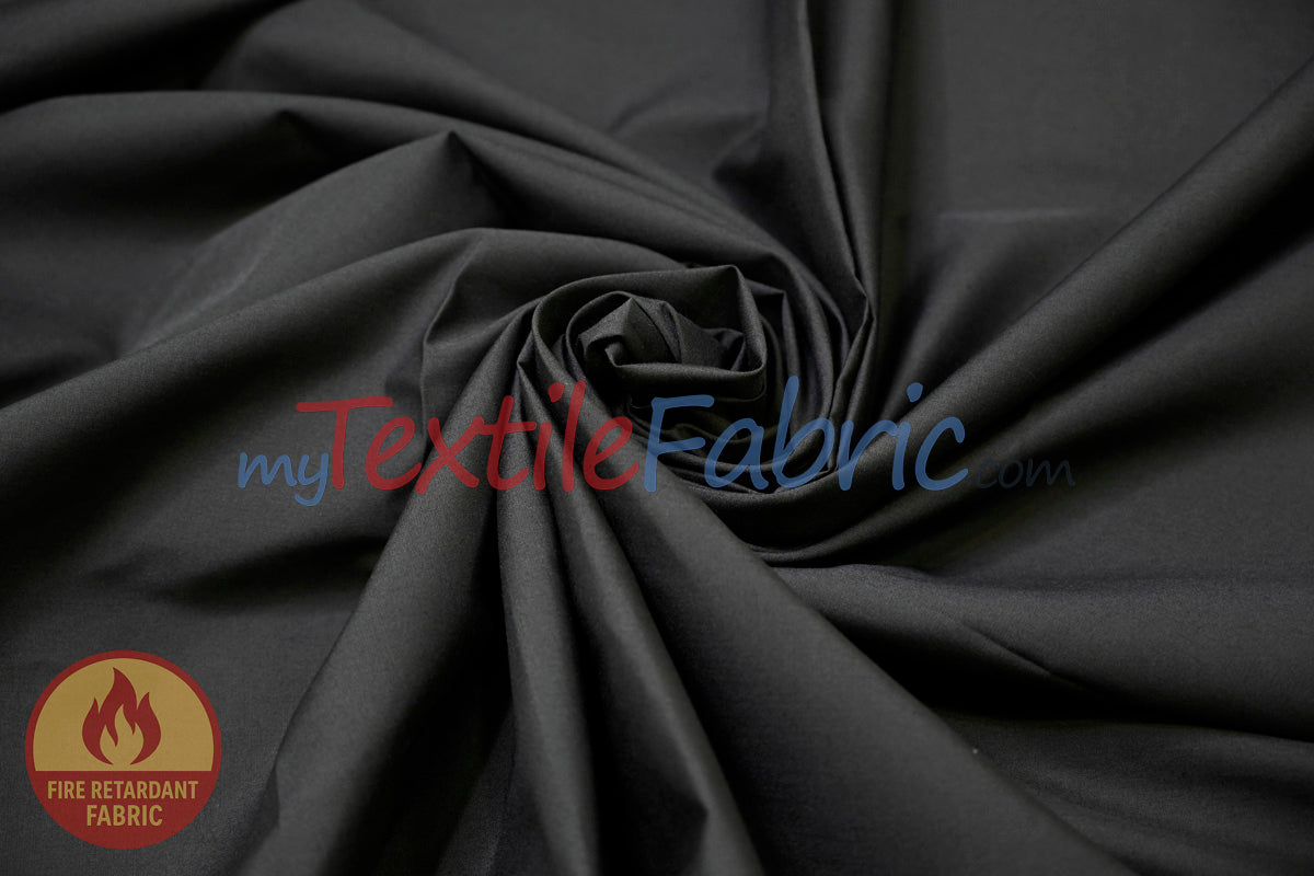 120” Flame Retardant Black Cotton Sheeting | Extra-Wide | Durable & Safe for Backdrops, Curtains & Events
