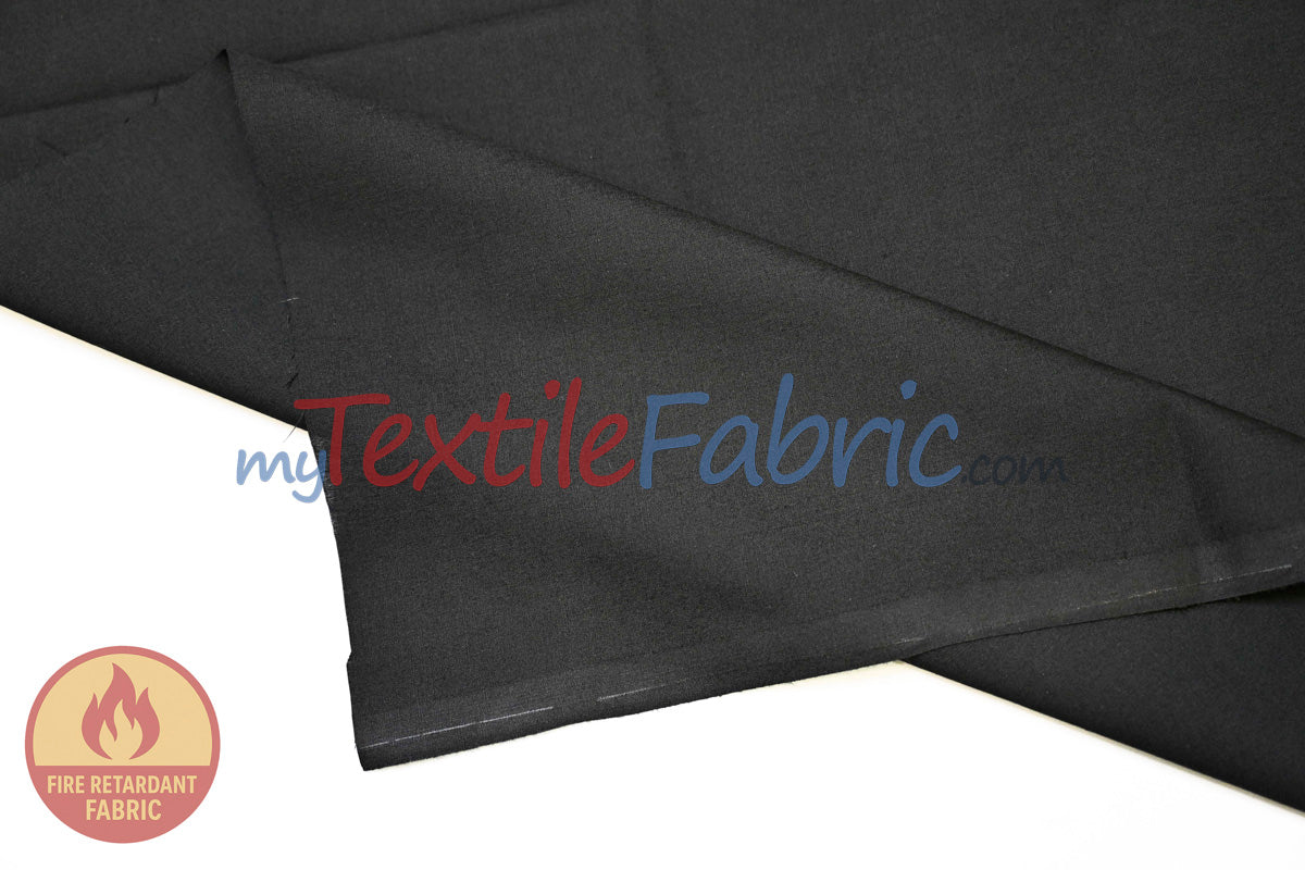 120” Flame Retardant Black Cotton Sheeting | Extra-Wide | Durable & Safe for Backdrops, Curtains & Events