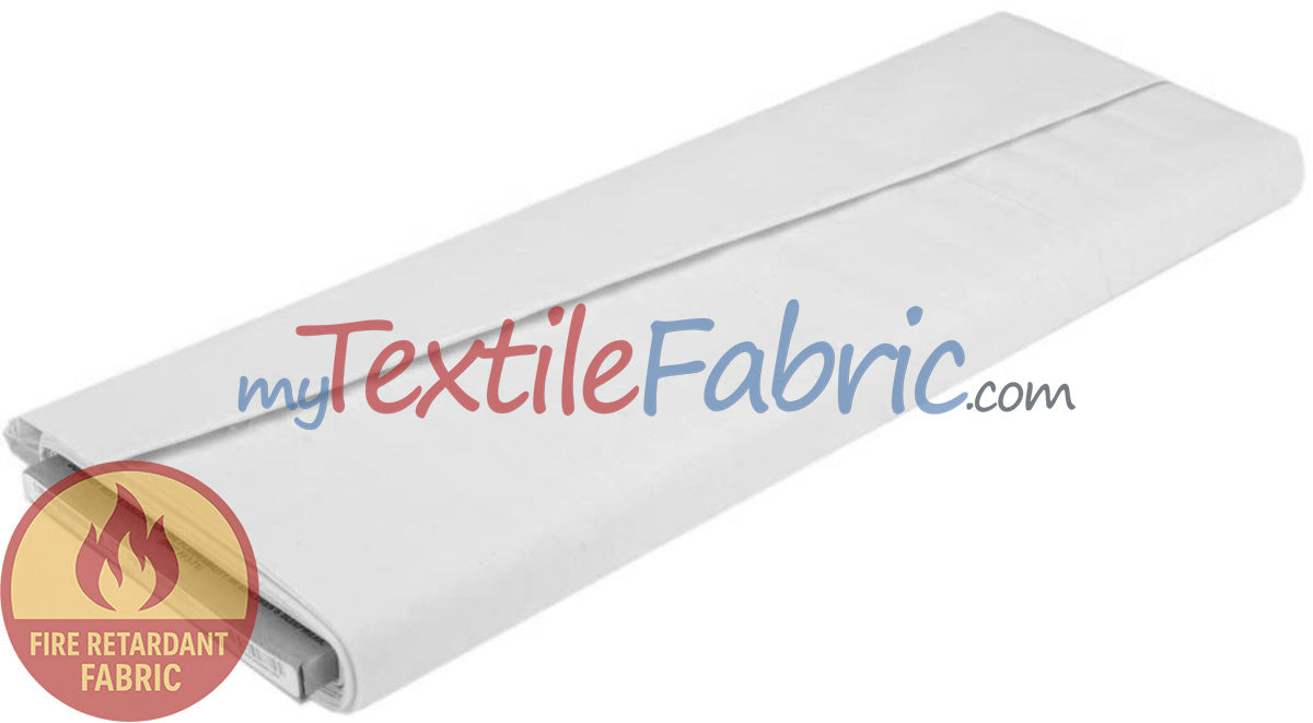 120” Fire Retardant Bleached White Muslin | Extra-Wide Cotton Fabric for Backdrops, Drapery & Theatrical Use