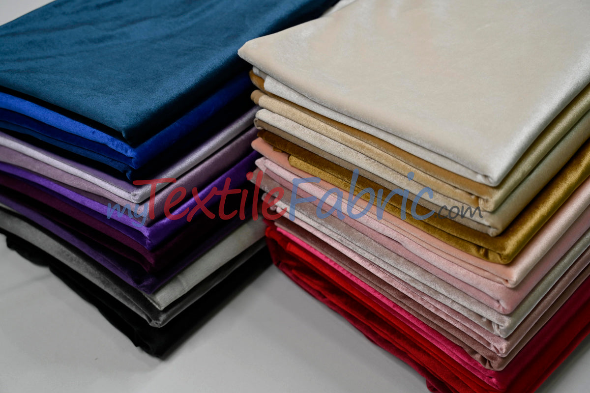 BT Royal™ ------------------------------A Plush Velvet Fabric | Soft and Plush Non Stretch Velvet Fabric | 60" Wide | Apparel, Decor, Drapery and Upholstery Weight | Multiple Colors