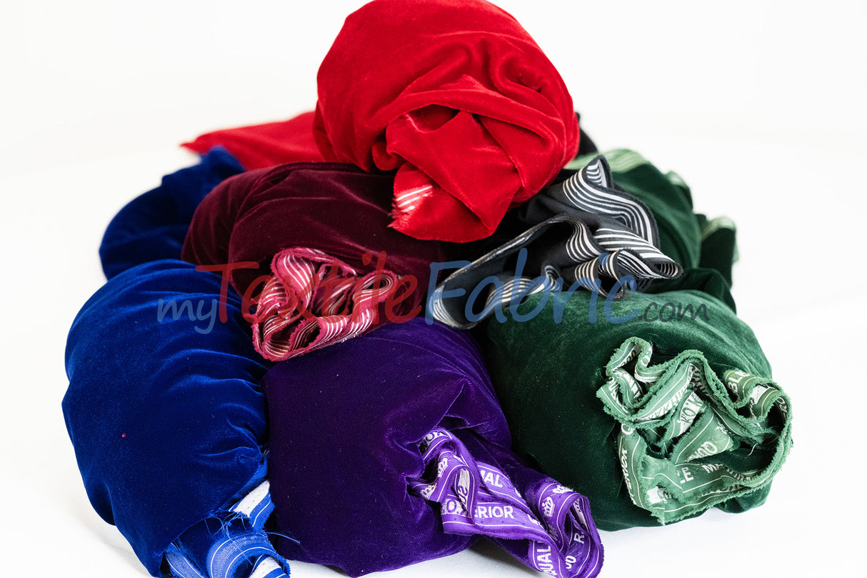 Micro Velvet Fabric by the Yard | Crown Velvet | 45" Wide | Multiple Colors |