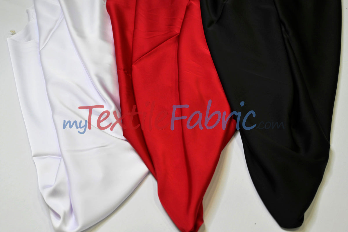 Double Sided Satin Fabric | 60" Wide | Luxurious Glossy Satin for Apparel & Décor