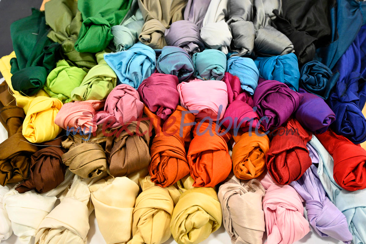 Polyester Silk Fabric | Faux Silk | Polyester Dupioni Fabric Yards & Bolts | 54" Wide | Multiple Colors