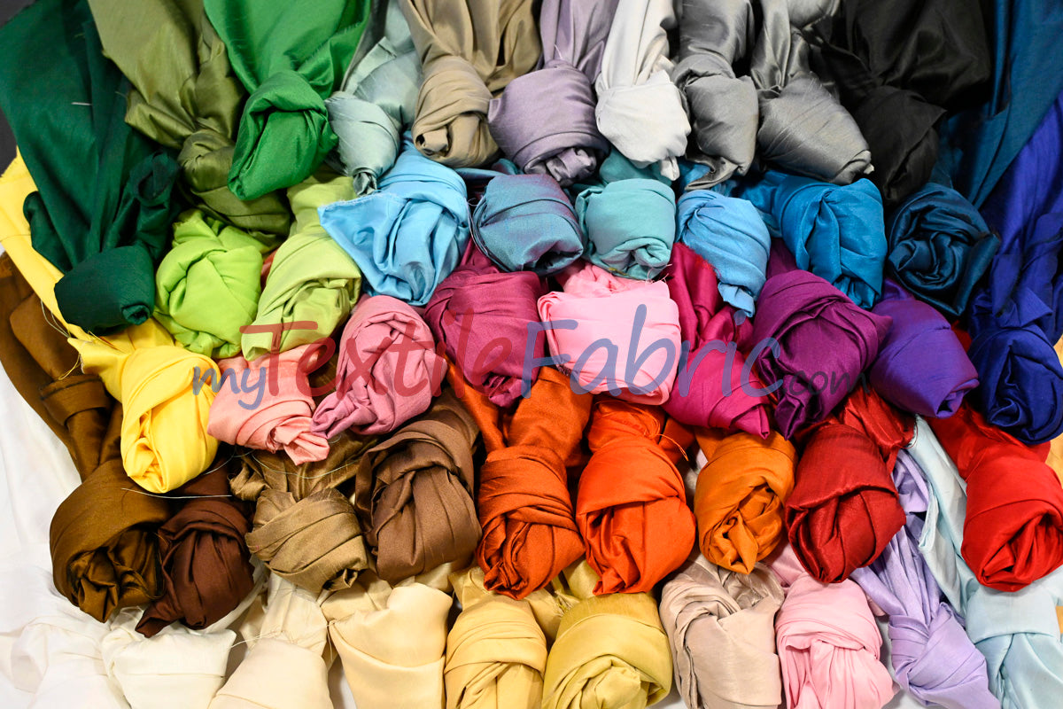 Polyester Silk Fabric | Faux Silk | Polyester Dupioni Fabric Yards & Bolts | 54" Wide | Multiple Colors
