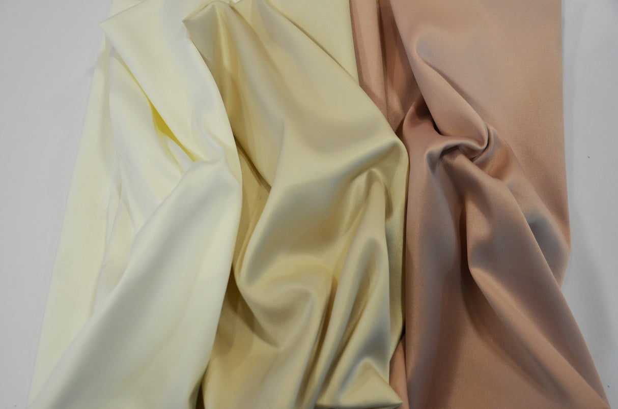 Stretch Matte Satin Peau de Soie Fabric | 60" Wide | Stretch Duchess Satin | Stretch Dull Lamour Satin for Bridal, Wedding, Costumes, Bridesmaid Dress