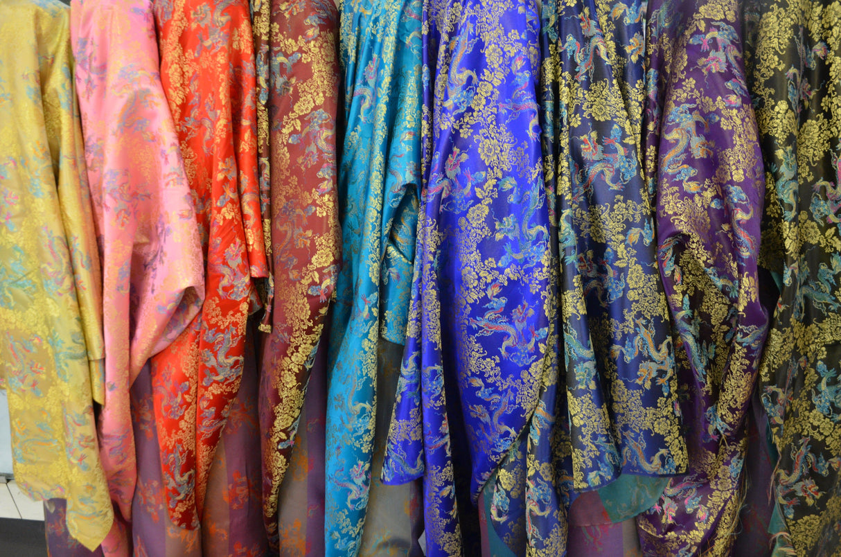 New Oriental Dragon Brocade | Chinese Oriental Dragon Brocade | 45" Wide | Chinese Brocade Fabric | Fabric mytextilefabric