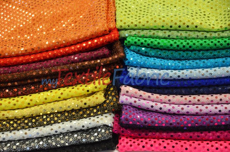 Confetti Dot Sequins Fabric | 3mm Sequins Fabric | 45" Wide | Glued 3mm Sequins Fabric | Costume Cosplay Fashion Decoration |