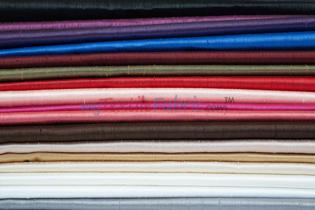 IFR Extra Wide Dupioni Silk | 100% Polyester Faux Dupioni Fabric | 120" Wide | Multiple Colors |