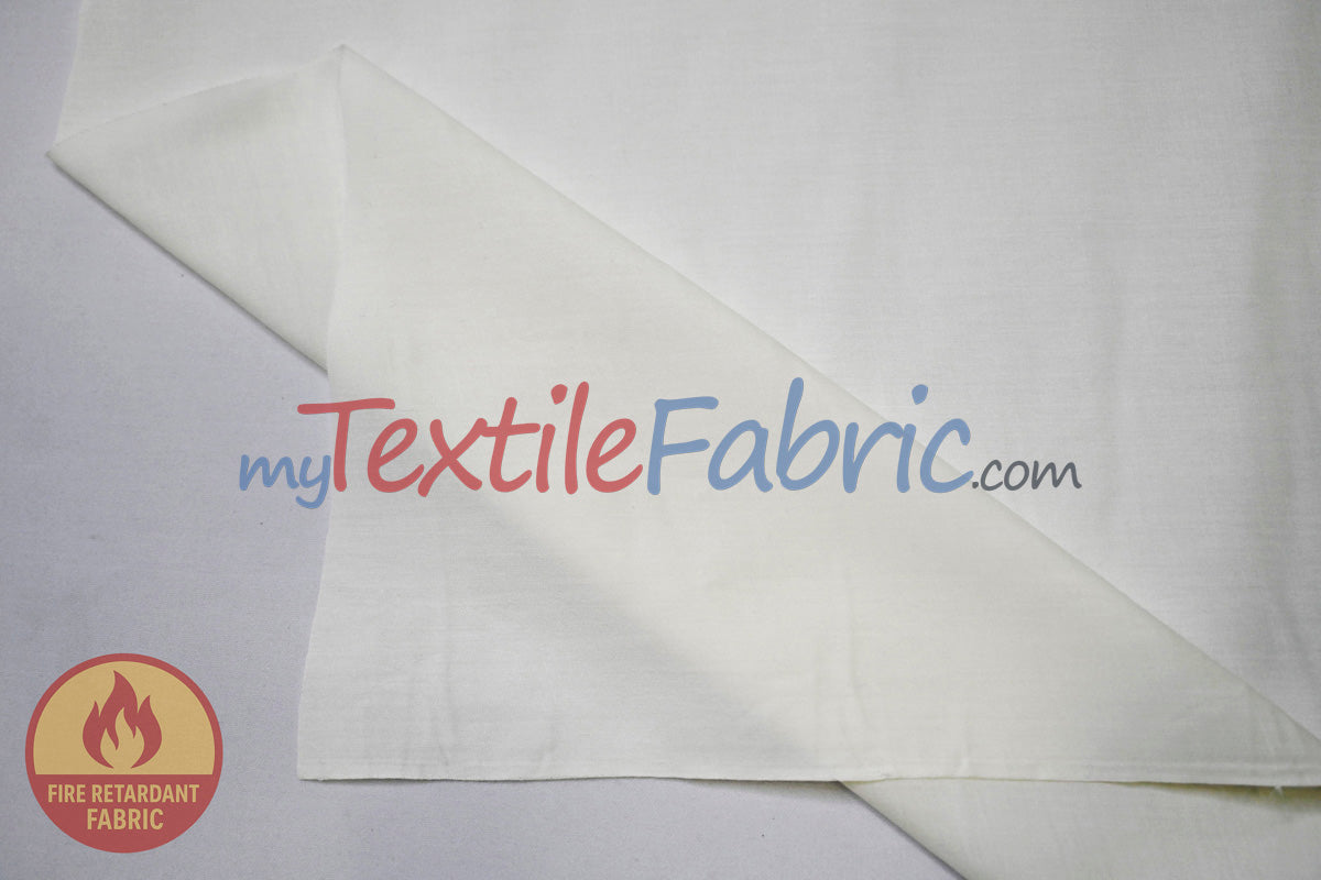 120” Flame Retardant Ivory Cotton Sheeting | Extra-Wide | Safe & Versatile for Events, Drapery & Scenic Use