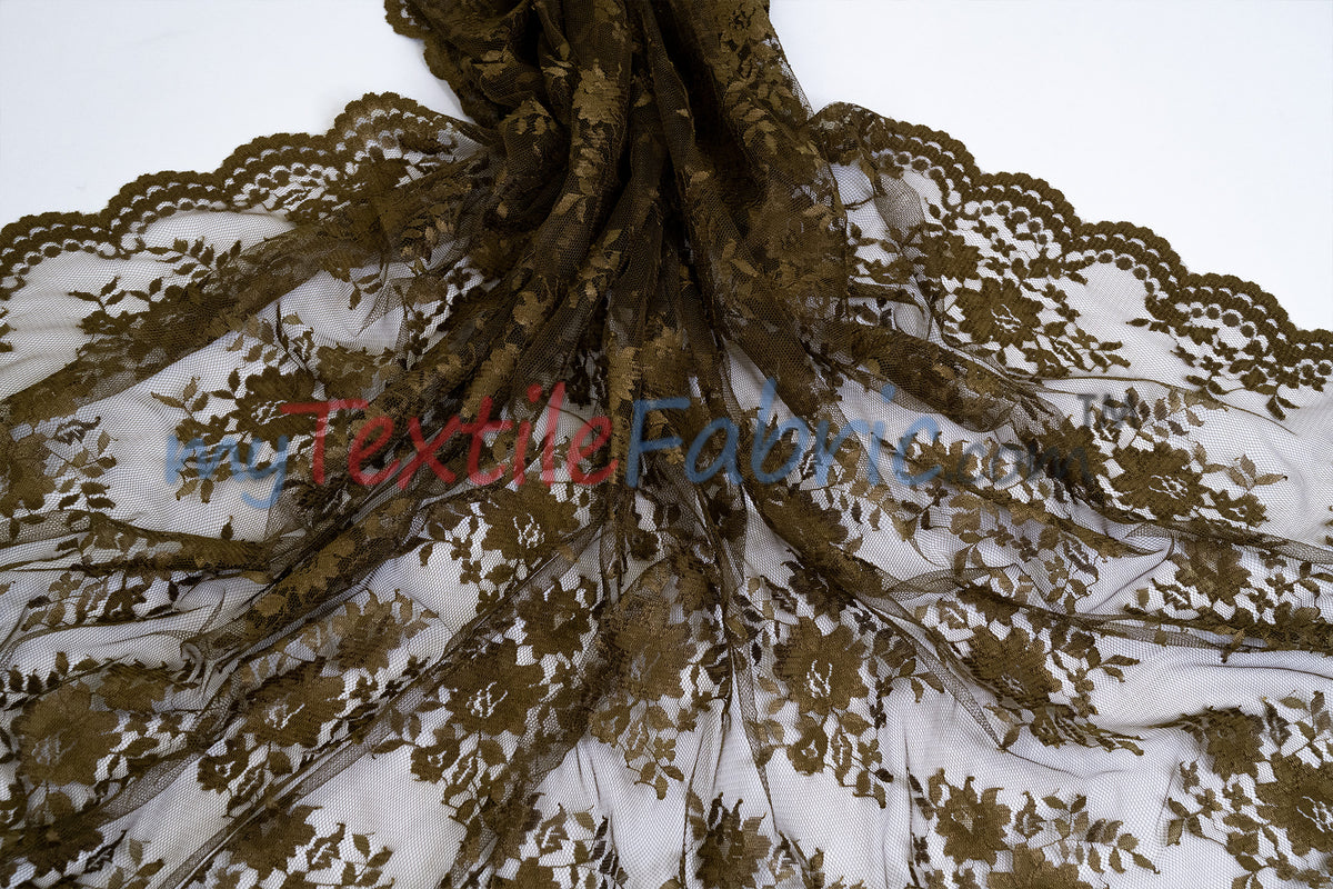 Chantilly Lace Fabric | 52” Wide | Elegant Floral Lace for Bridal & Formalwear