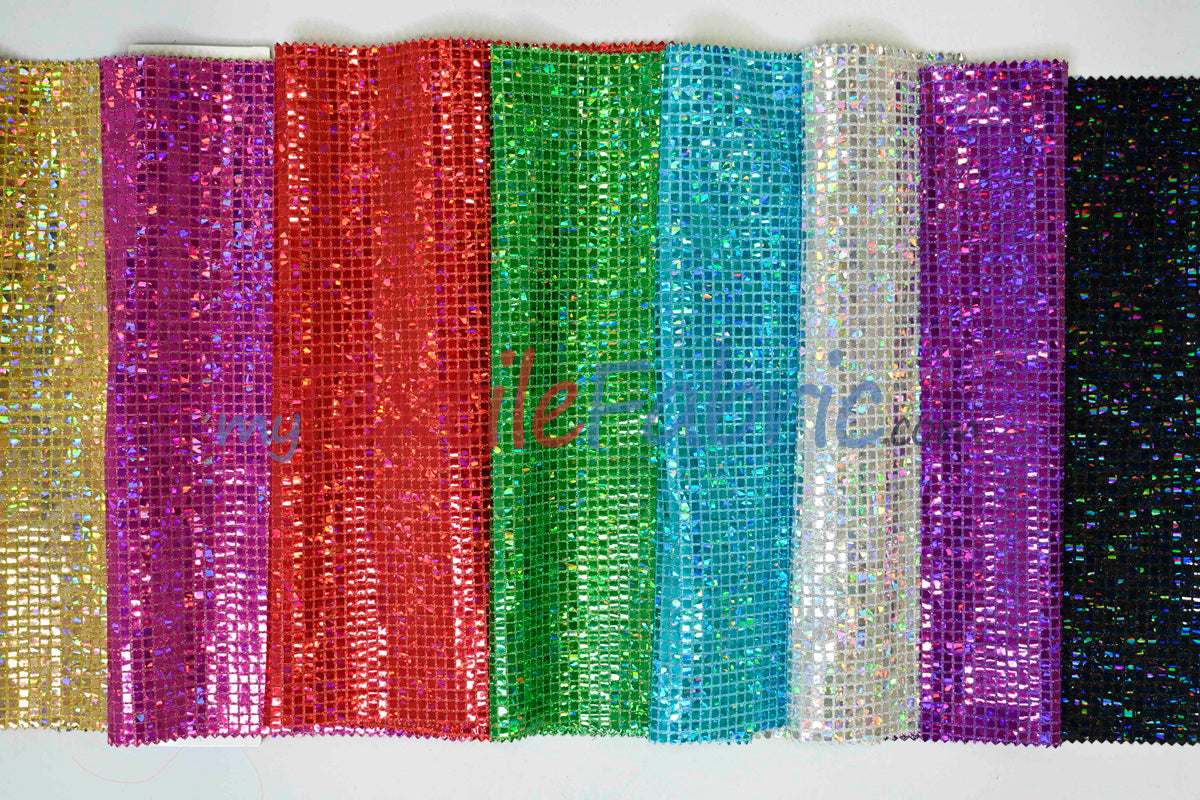 Holographic Mini Square Sequins | 45” Wide | Lightweight Sequin Fabric for Costumes & Apparel