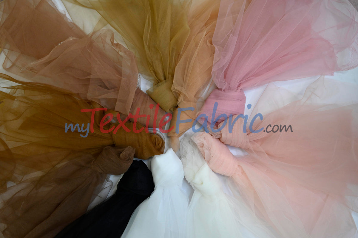 Super Soft Micro Mesh Fabric | Subtle Stretch Tulle Fabric | 60" Wide | 4 Colors for Tulle Fabric for Dresses |