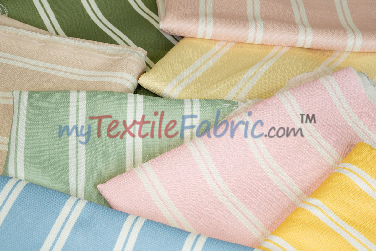 Monarch Stripe Fabric by the Yard | 100% Polyester | 60" Wide |