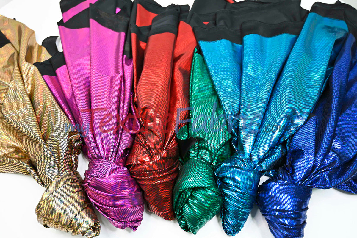 4 Way Stretch Dancewear Fabric | Moonlight Hologram Spandex | 58/60" Wide | Multiple Colors |