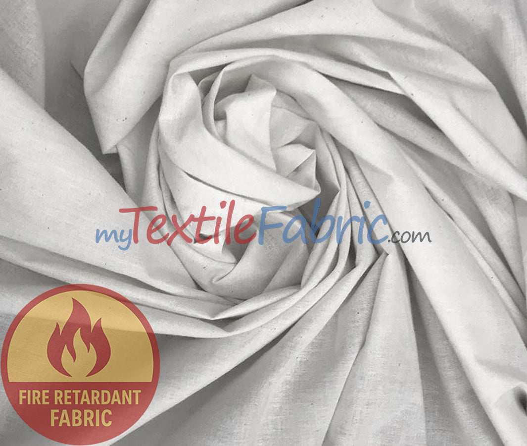 120” Fire Retardant Bleached White Muslin | Extra-Wide Cotton Fabric for Backdrops, Drapery & Theatrical Use