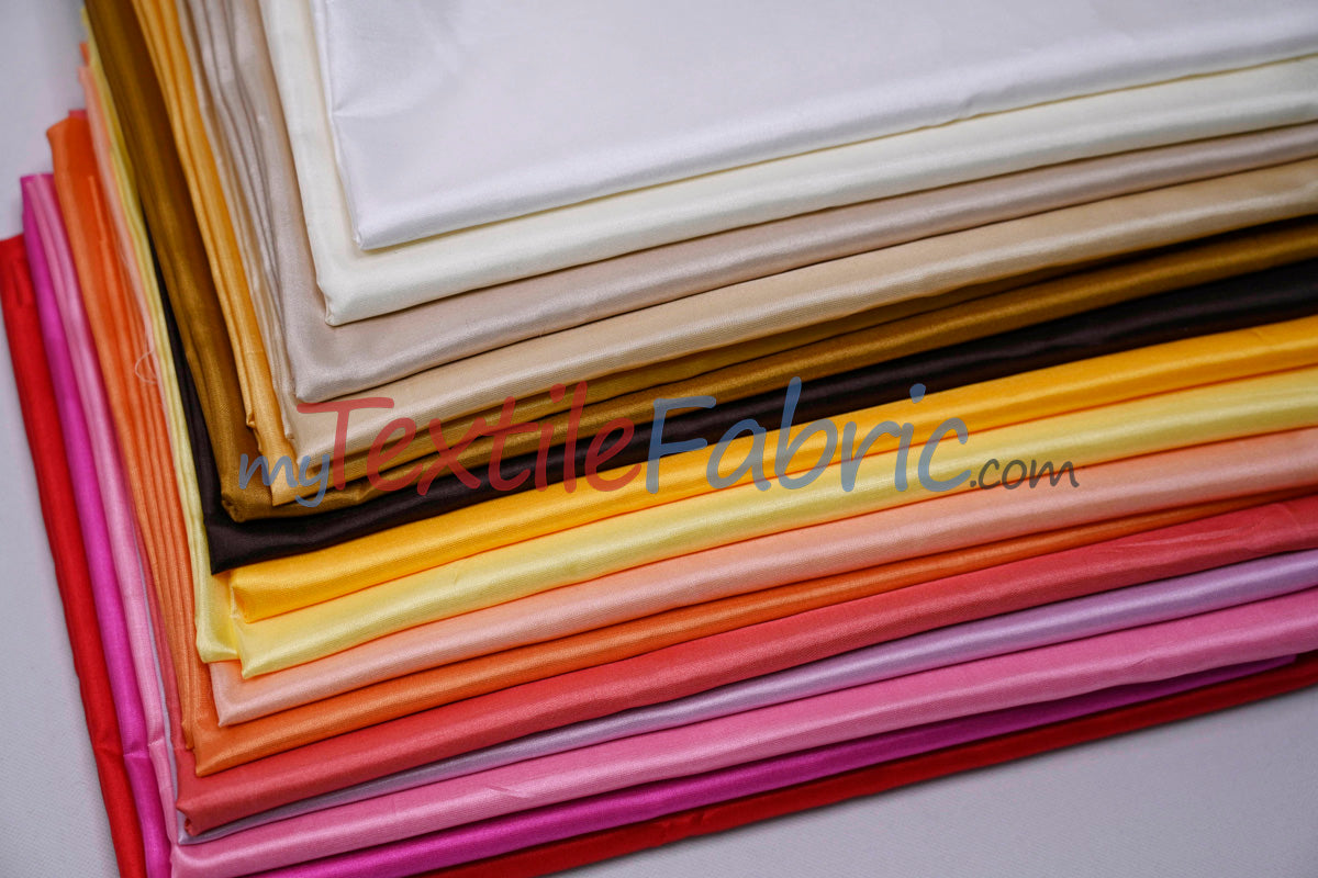 Polyester Silky Habotai Lining - 58" Wide - Super Soft and Silky Poly Habotai Fabric - Sample Swatch - Digital Printing, Apparel Lining, Drapery and Decor