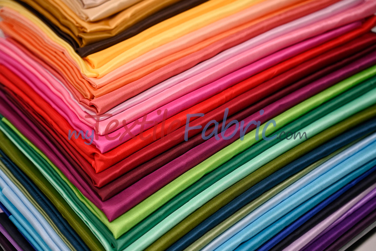 Polyester Silky Habotai Lining | 58" Wide | Super Soft and Silky Poly Habotai Fabric | Wholesale Bolt | Multiple Colors | Digital Printing, Apparel Lining, Drapery and Decor |