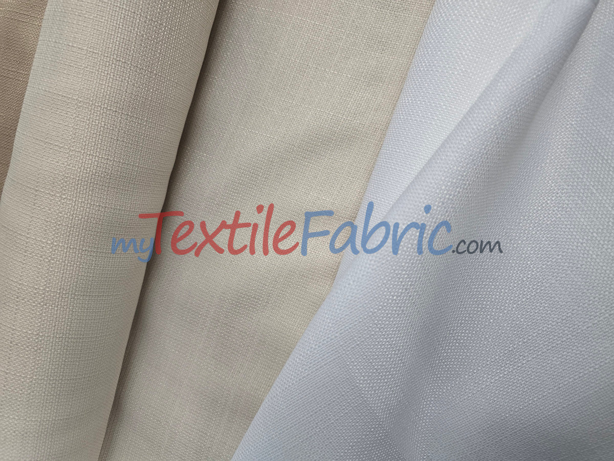 Rustic Linen Fabric | Imitation Linen Fabric | Faux Linen Fabric | 58" Wide | 5 Colors |