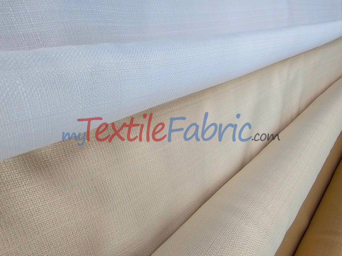 Rustic Linen Fabric | Imitation Linen Fabric | Faux Linen Fabric | 58" Wide | 5 Colors |