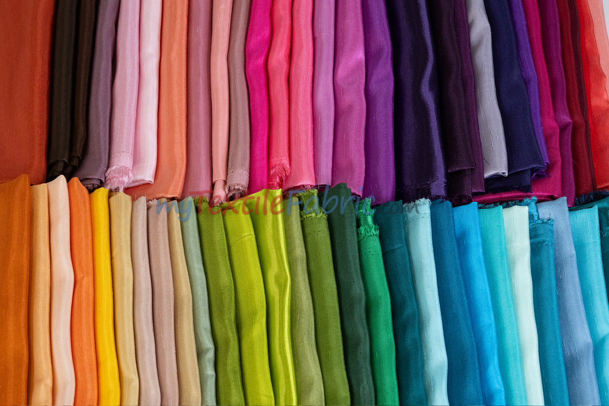 Shantung Satin Fabric | Satin Dupioni Silk Fabric | 60" Wide | Multiple Colors | Yards & Bolts