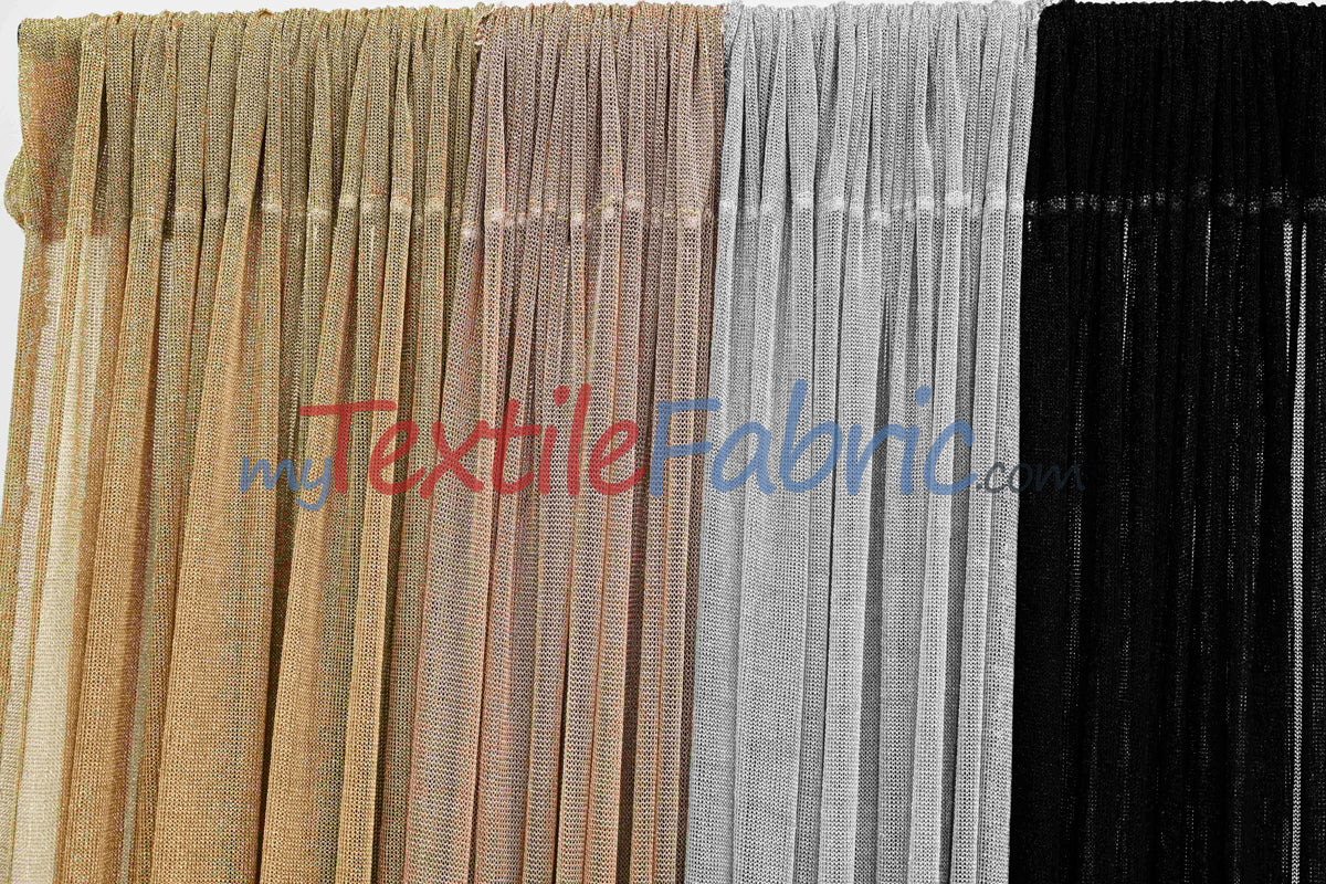 Sparkly Mesh – Metallic Stretch Knit Fabric by the Continuous Yard