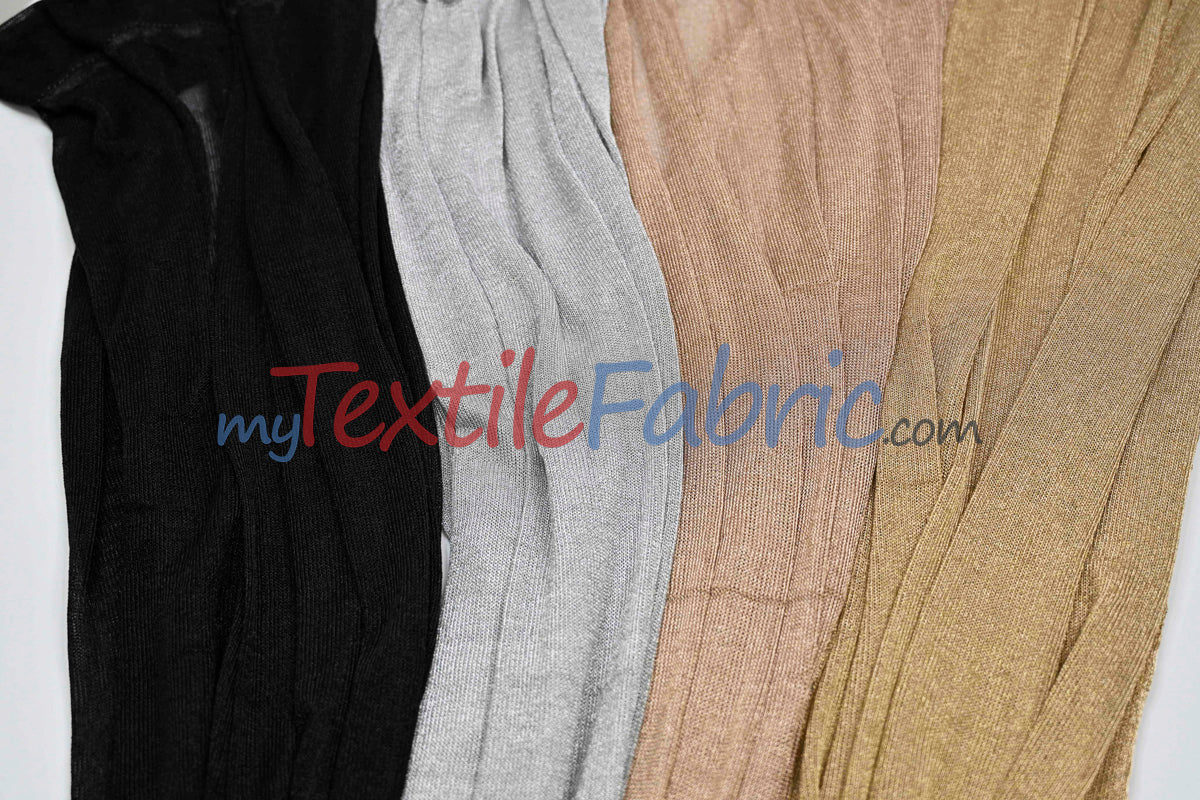 Sparkly Mesh – Metallic Stretch Knit Fabric by the Continuous Yard