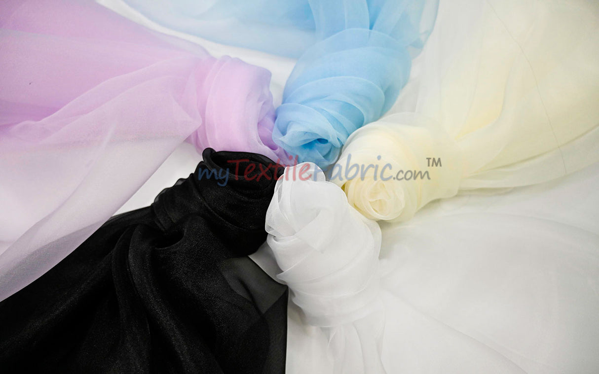 Super Organza Fabric | Semi-Sheen Sheer | 100% Polyester | 60” Wide | By the Yard