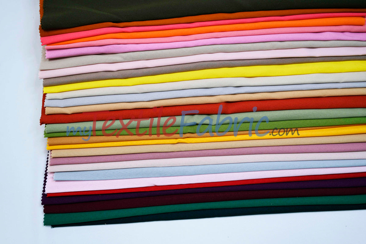 60" Wide Polyester Fabric Yards and Bolts | Visa Polyester Poplin Fabric | Basic Polyester for Tablecloths, Drapery, and Curtains