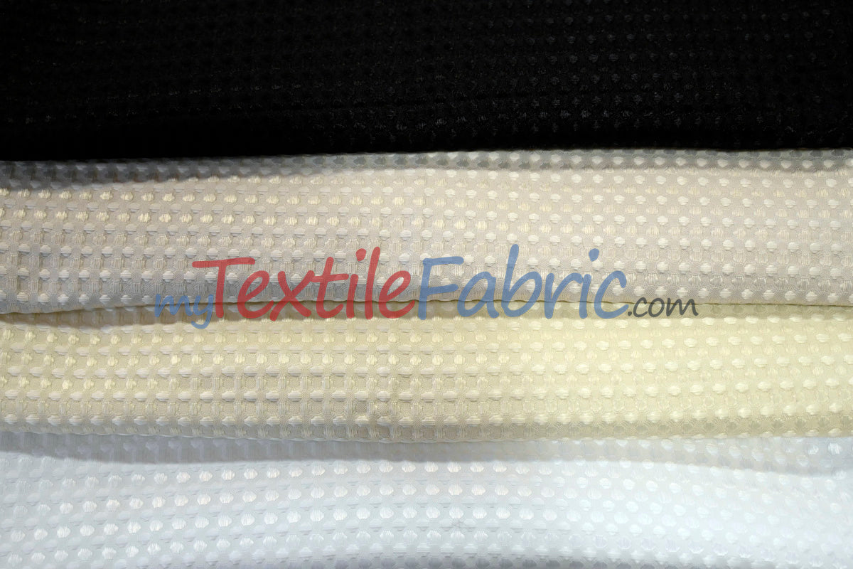 Waffle Brocade | Textured Fabric | 100% Polyester | 60" Wide | Apparel & Home Decor