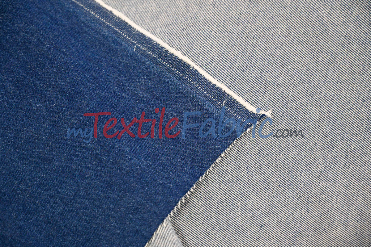 Washed Denim | 100% Cotton | 60" Wide | Soft, Pre Washed Denim Fabric for Apparel & Fashion