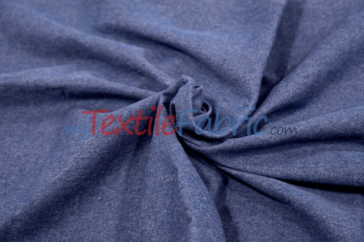 Washed Denim | 100% Cotton | 60" Wide | Soft, Pre Washed Denim Fabric for Apparel & Fashion