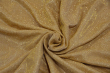 Load image into Gallery viewer, Stretch Glimmer Knit Fabric | 2 Way Stretch | 56&quot; Wide | Metallic Glitter Spandex Knit Fabric | Fabric mytextilefabric Yards 0002 Gold 
